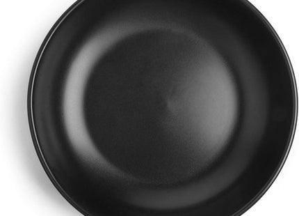VonShef Matte Black Bowl Set – Set of 3 Stoneware Bowls, 22cm, Dishwasher & Microwave Safe