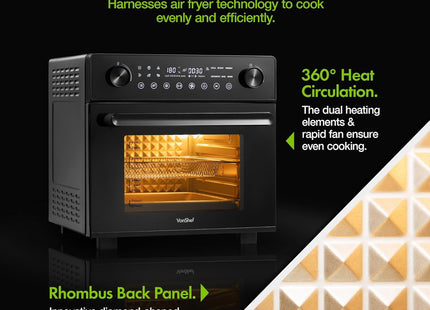 VonShef 18L Air Fryer Oven – 14-in-1 Digital Convection Oven with Rotisserie, 1500W