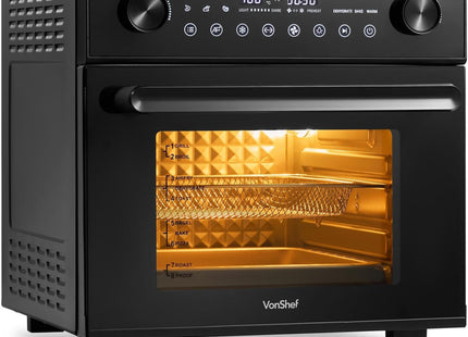 VonShef 18L Air Fryer Oven – 14-in-1 Digital Convection Oven with Rotisserie, 1500W