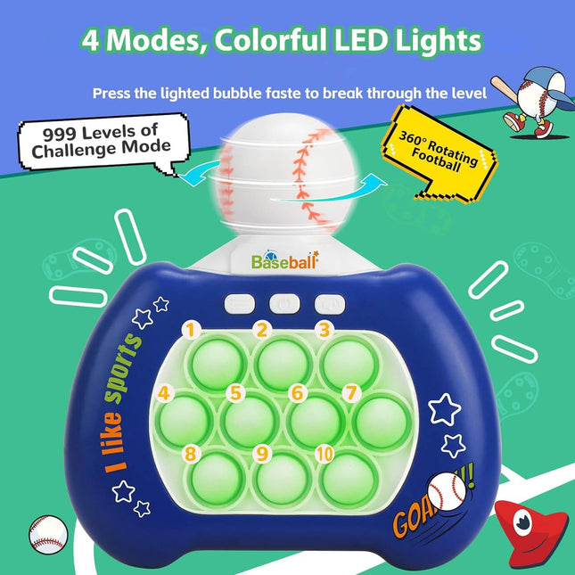 Handheld Game Console for Kids – Light-Up Pop Game with 999 Levels