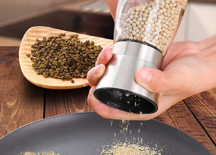 LessMo Salt & Pepper Grinder Set – 2-Piece Manual Mills with Adjustable Ceramic Grinder