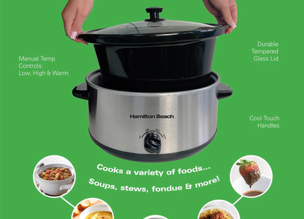 Hamilton Beach The Comfort Cook 3.5L Slow Cooker – Silver