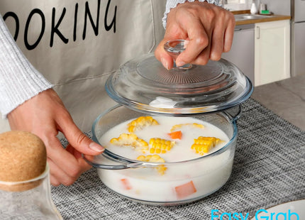 NUTRIUPS Mini Glass Casserole Dish – 1L Round Bakeware