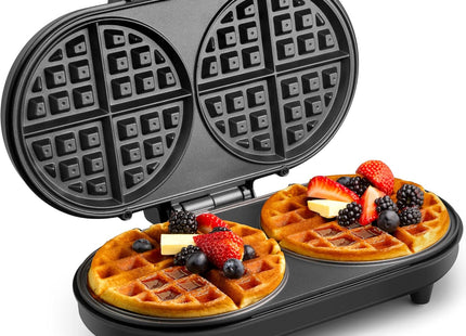 VonShef Double Waffle Maker – 1200W Waffle Machine with Non-Stick Plates