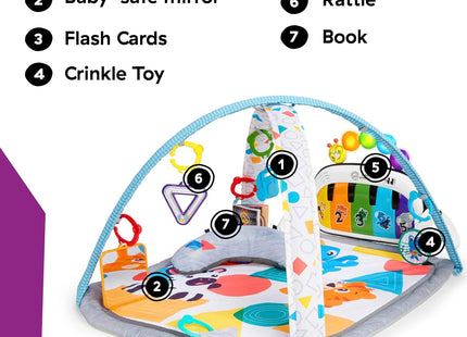 Baby Einstein 4-in-1 Kickin’ Tunes Play Gym – Activity Mat with Piano & Sensory Toys