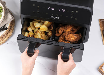 Salter Dual View Air Fryer – 7L Family Size, Removable Divider, 2300W
