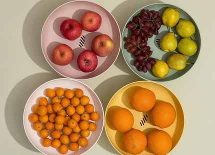 onefitow Fruit Bowl Basket – Stylish Storage Basket for Kitchen - Pink