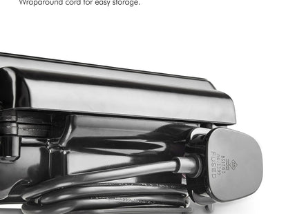 VonShef Large 4 Slice Waffle Maker – 1100W, Non-Stick Plates – Silver