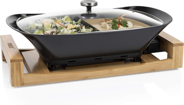 Princess Multi Cook Tabletop Cooker & Buffet Server – 4L, 1600W, Bamboo Stand