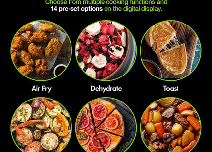 VonShef 18L Air Fryer Oven – 14-in-1 Digital Convection Oven with Rotisserie, 1500W