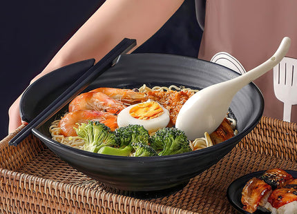 AOOSY Ceramic Asian Soup Spoons – Set of 6