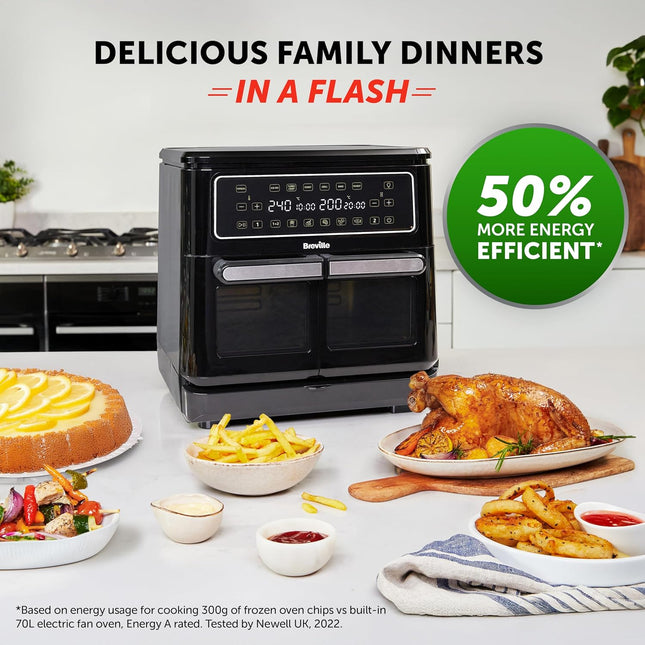 Breville Halo Flexi Digital Dual Air Fryer Oven 11L - No Basket Handle
