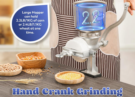 Moongiantgo Manual Hand Grinder for Coffee, Nuts, Seeds, Corn & Spices