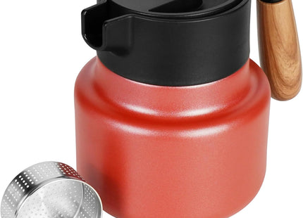 BELLE VOUS 800ml Red Stainless Steel Carafe – Vacuum Insulated Coffee Jug