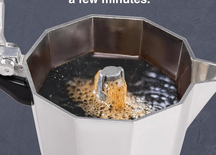 VonShef 6-Cup Stovetop Coffee Maker – 300ml Italian Espresso Moka Pot