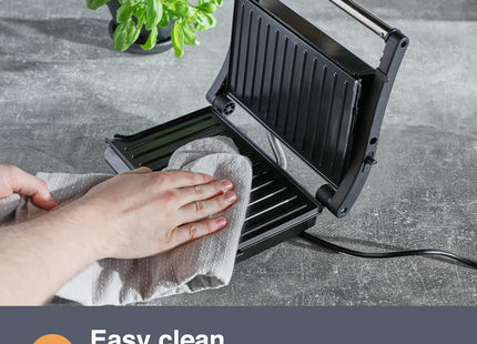 VonShef Panini Press Grill – 2 Slice Sandwich Toaster, 1000W –  Black