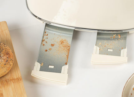 Salter Retro Cream 4-Slice Toaster – Wide Slots, 6 Browning Levels, 1630W