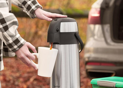 VonShef Stainless Steel Airpot – 3L & 5L Double-Wall Insulated Dispenser