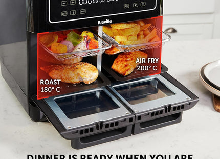 Breville Halo Flexi Digital Dual Air Fryer Oven 11L - No Basket Handle