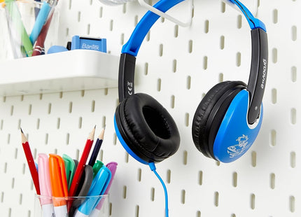 groov-e KIDZ DJ-Style Wired Headphones for Kids – Blue/Black (GV590BB)