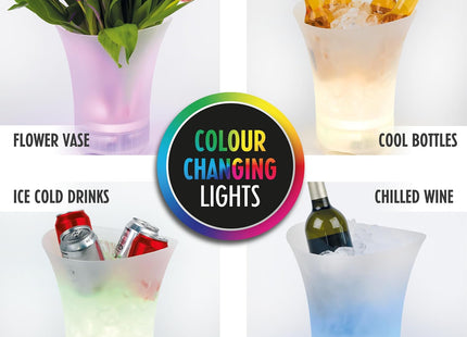 INTEMPO Ice Bucket Bluetooth Speaker – LED Party Speaker & Drinks Cooler