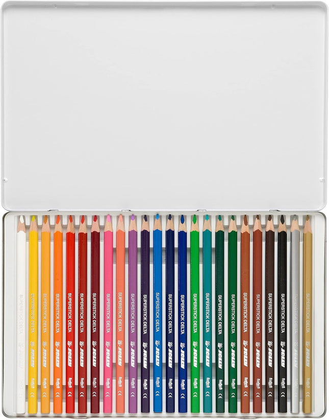 JOLLY Superstick Delta 3003-0014 – 24 Triangular Colouring Pencils