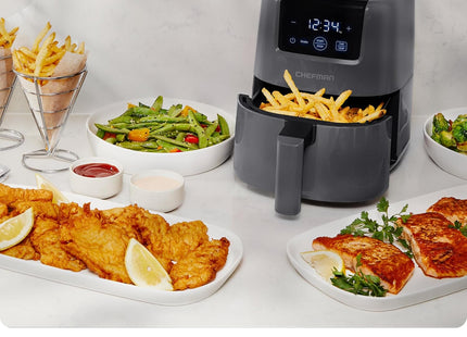 CHEFMAN TurboFry Touch 2L Air Fryer – Compact Digital Air Cooking in Grey
