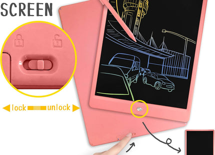 Richgv 14-Inch LCD Writing Tablet Pad for Kids – Portable, Pink