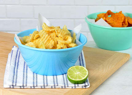 Youngever 9-Pack Large 1500ml Plastic Bowls – Coastal Colours