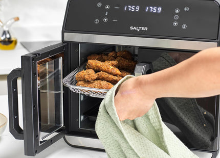 Salter XL Air Fryer Oven – 15L Dual Zone with Rotisserie, 2300W - Used