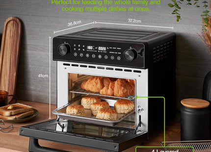 VonShef 18L Air Fryer Oven – 14-in-1 Digital Convection Oven with Rotisserie, 1500W