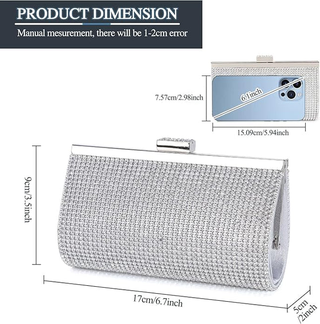 Rhinestone Clutch Bag – Women’s Crystal Evening Purse