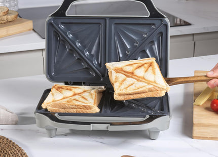 Salter Aspen XL Deep Fill Toastie Maker – 900W Sandwich & Panini Grill, Silver