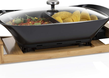 Princess Multi Cook Tabletop Cooker & Buffet Server – 4L, 1600W, Bamboo Stand