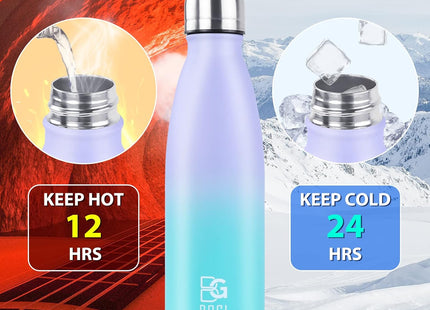BOGI Insulated Water Bottle – 500ml Stainless Steel, Leakproof, Mint