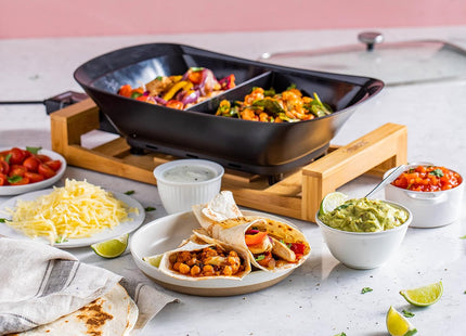 Princess Multi Cook Tabletop Cooker & Buffet Server – 4L, 1600W, Bamboo Stand