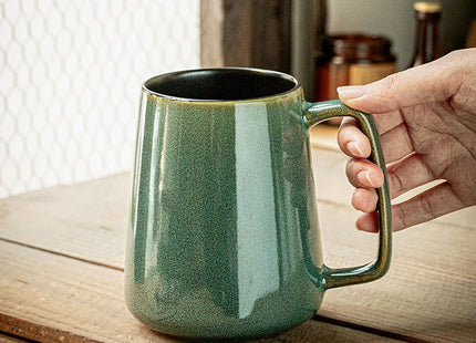 Cteahrow Large 24oz/700ml Ceramic Coffee Mug with Handle – Green