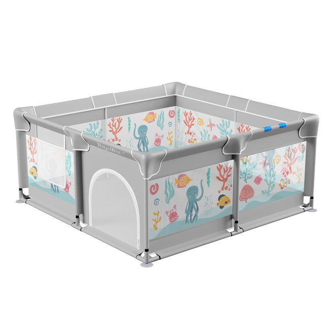 ToyaTec Large Playpen for Babies and Toddlers - Grey