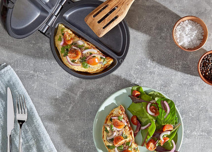 VonShef Omelette Maker – 750W Dual Chamber Cooker with Non-Stick Plates