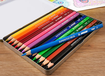 JOLLY Superstick Delta 3003-0014 – 24 Triangular Colouring Pencils