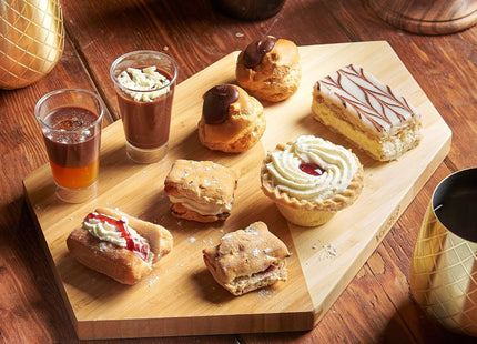 VonShef Bamboo Cheese Board – Geometric Hexagonal Serving Board