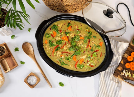 Salter Digital 6.5L Slow Cooker – LED Display, Delay Timer & Keep Warm, Black