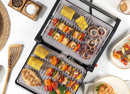 Salter Marblestone Health Grill & Panini Maker 2200W – XL Fold-Out Grill