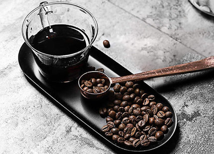 Hioph 2‑Pack Black Stainless Steel Serving Trays – 9" for Tea, Coffee & Snacks