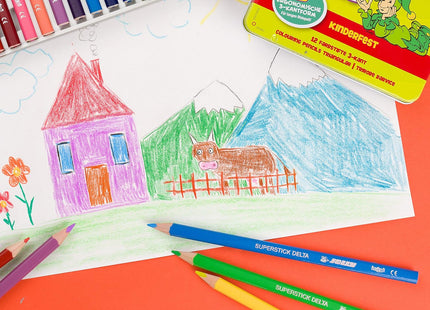 JOLLY Superstick Delta 3003-0014 – 24 Triangular Colouring Pencils