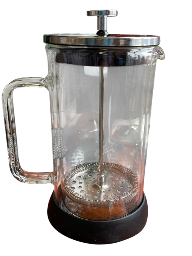 Grunwerg Café Olé Doppio Double Walled Glass Cafetiere 1L, Black – Used