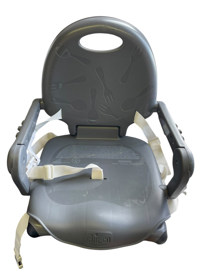 Chicco Pocket Snack Booster Seat Dark Grey, Adjustable Dining Chair - Used