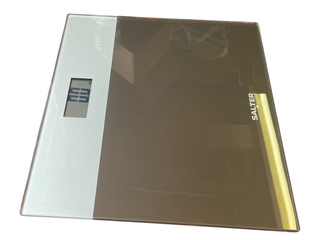 Salter Glass Digital Bathroom Scales, Silver LCD Display 180kg - Used