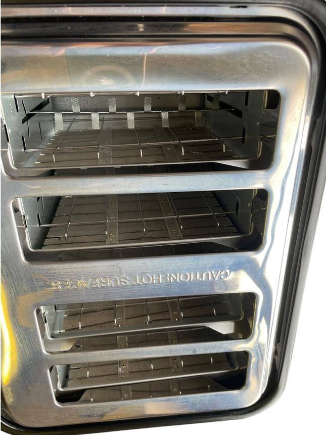 Salter Toronto 4-Slice Toaster – Wide Slots, Wood Effect Finish, Black, 1630W - USED