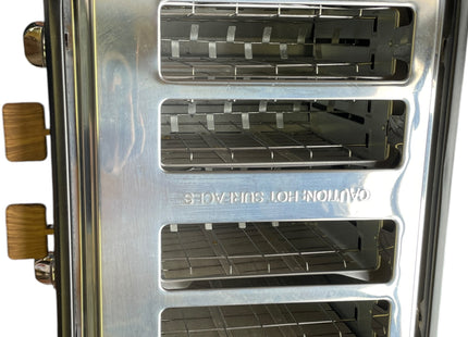 Salter Toronto 4-Slice Toaster – Wide Slots, Wood Effect Finish, Black, 1630W - USED
